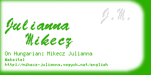 julianna mikecz business card